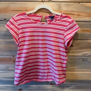Pink and white striped Nautica shirt